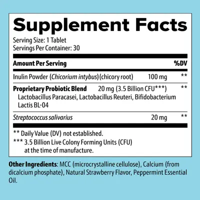 PrimeDenta Supplement Facts